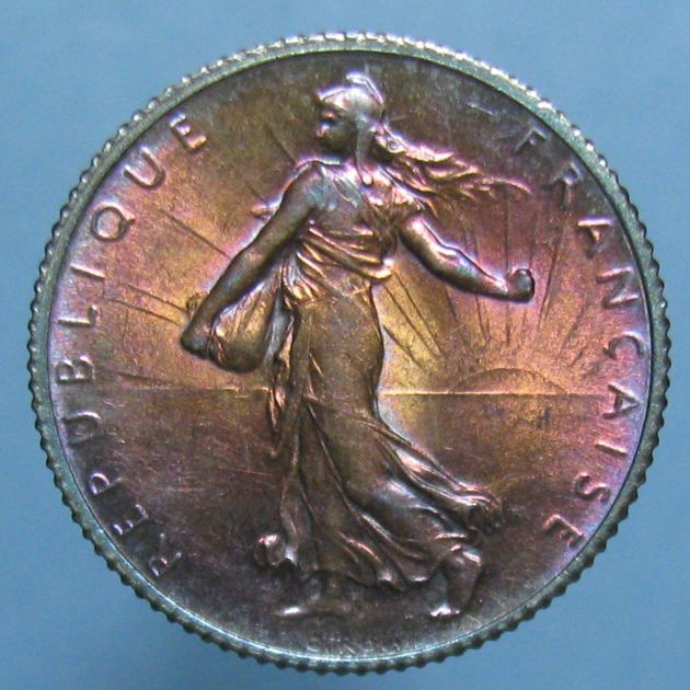 1918-Gorgeous-Toned-French-Franc---Is-The-Toning-Authentic?